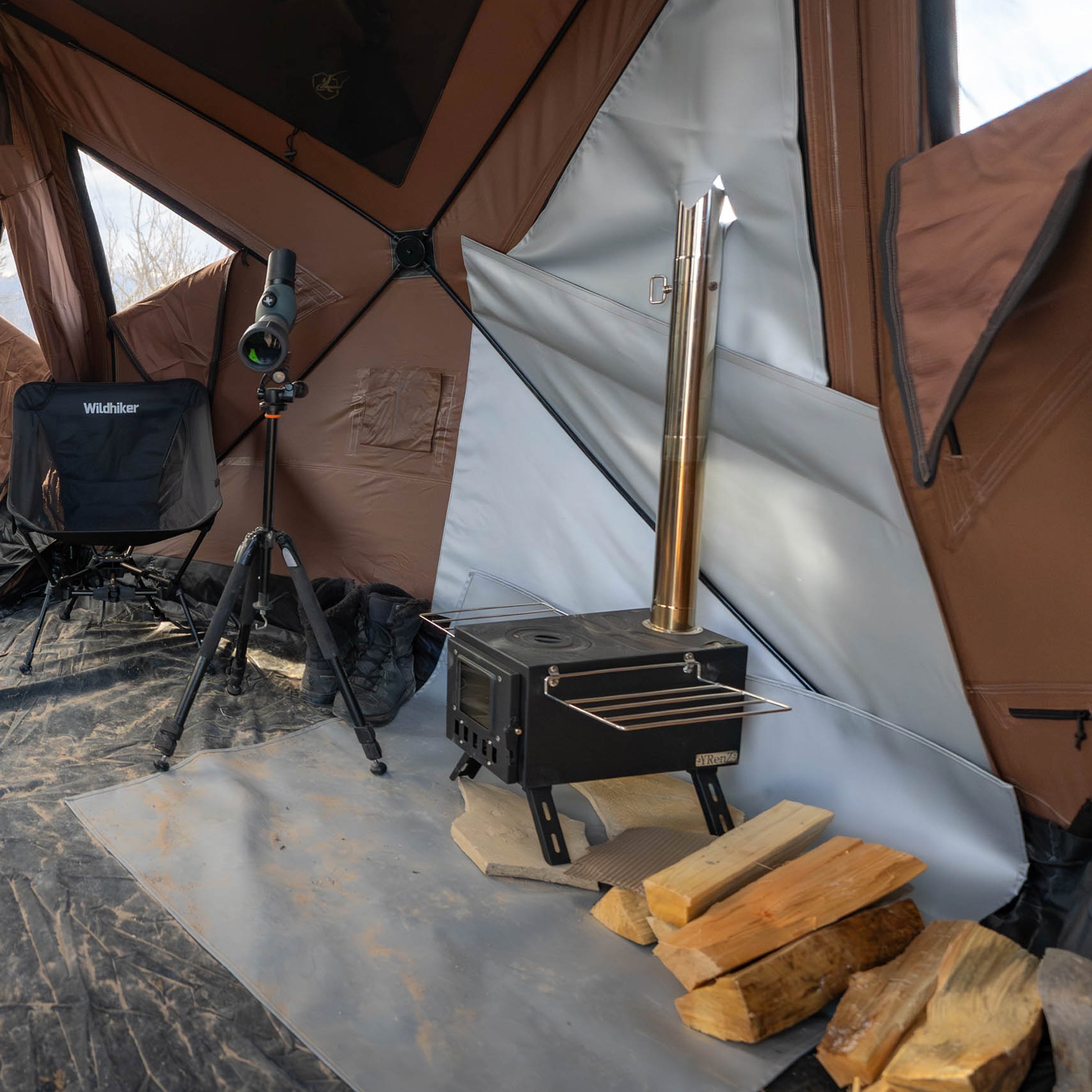 シェルコン　brunt h&o wantkey camp LFE スノーピーク Dandelion Shell Hot Tent Cabin Plus X3 with Stove Jack Camping