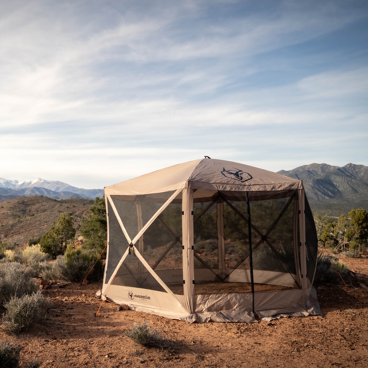 t4 tarp Gazelle Tents T4 Tent Footprint, 300D, Waterproof Ground Tarp, 4 Tack Down Stakes, GA101