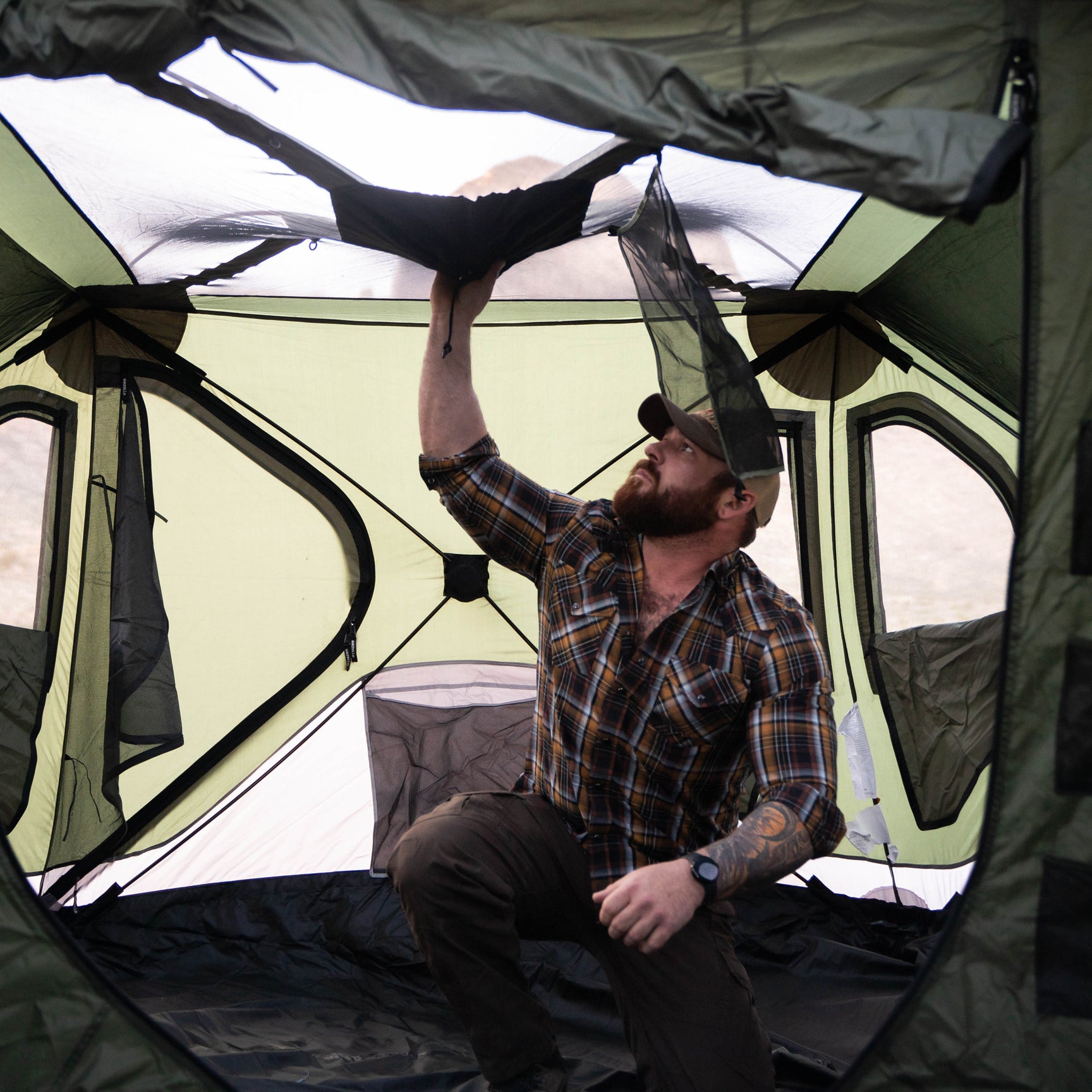 Gazelle Tents T3 Tandem Hub Tent, Easy 90 Second SetUp,