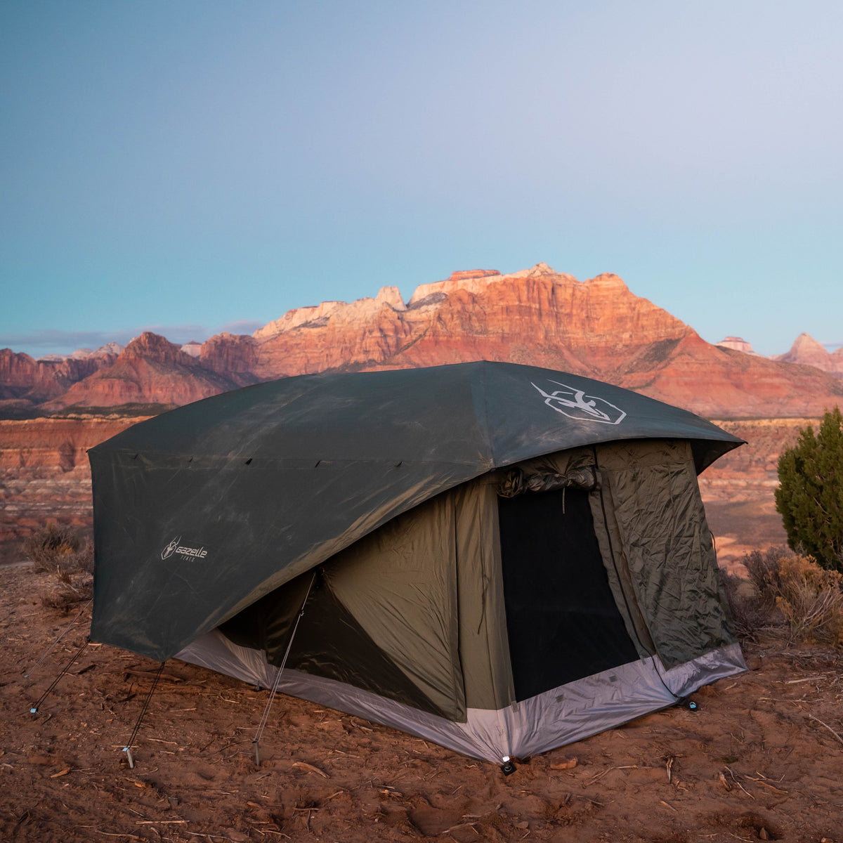 Gazelle Tents T3 Tandem Hub Tent, Easy 90 Second SetUp,