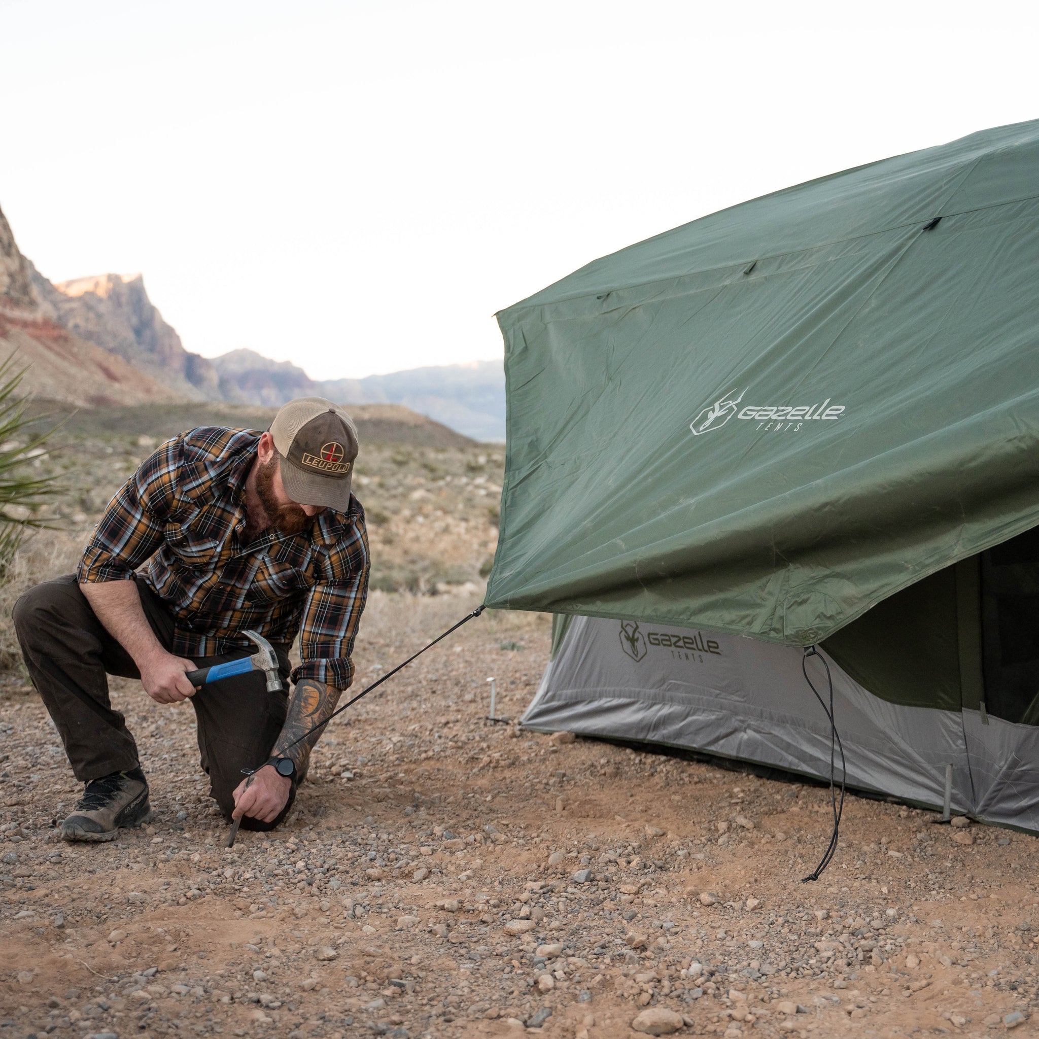 Gazelle Tents T3 Tandem Hub Tent, Easy 90 Second SetUp,