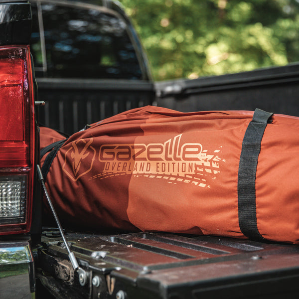 camping tent bag Gazelle Tents T4 Water-Resistant Duffle Bag, 600D Oversized Duffle Bag, Padded Straps, Sealed Seams, External Stake Pouch, Zipper Cover, Sedona, GA102